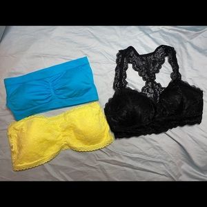 🍎🍎3 Bralettes NEW